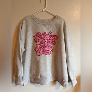 Bobbie Brooks Gray Sweatshirt with Pink 'Let's Go Girls' Design
